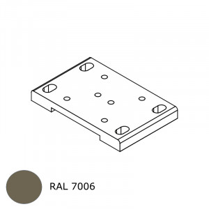 Platine 4 fixations RAL 7006