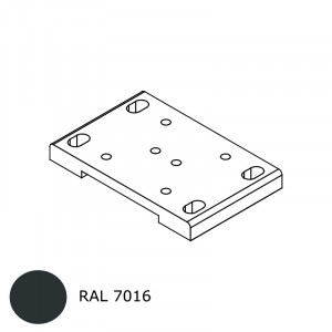 Platine 4 fixations RAL 7016