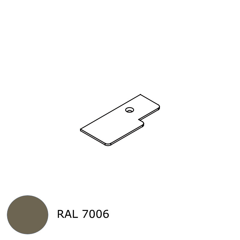 small-Embout de ½ poteau côté droit RAL 7006