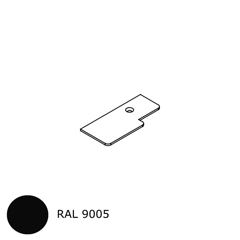 small-Embout de ½ poteau côté droit RAL 9005