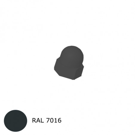 Cache écrou hexagonal M8 - RAL 7016