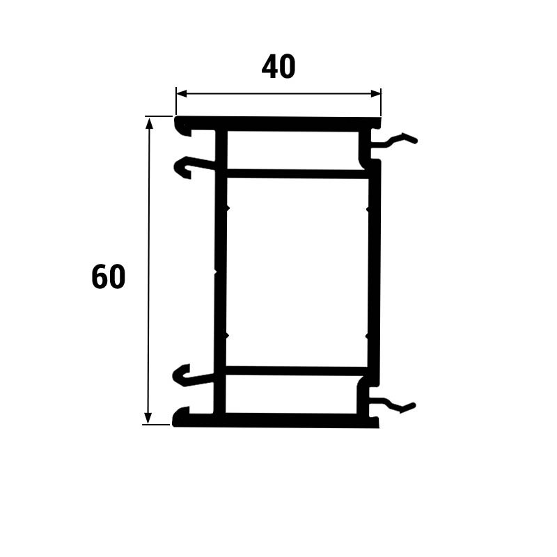 Elargisseur de 40 mm en PVC