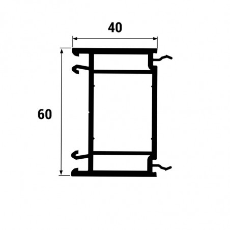 Elargisseur de 40 mm en PVC