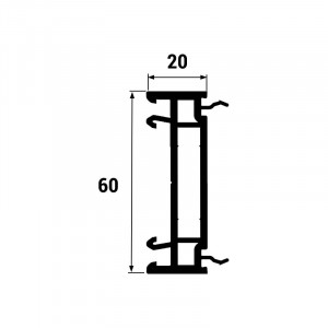 Elargisseur de 20 mm en PVC