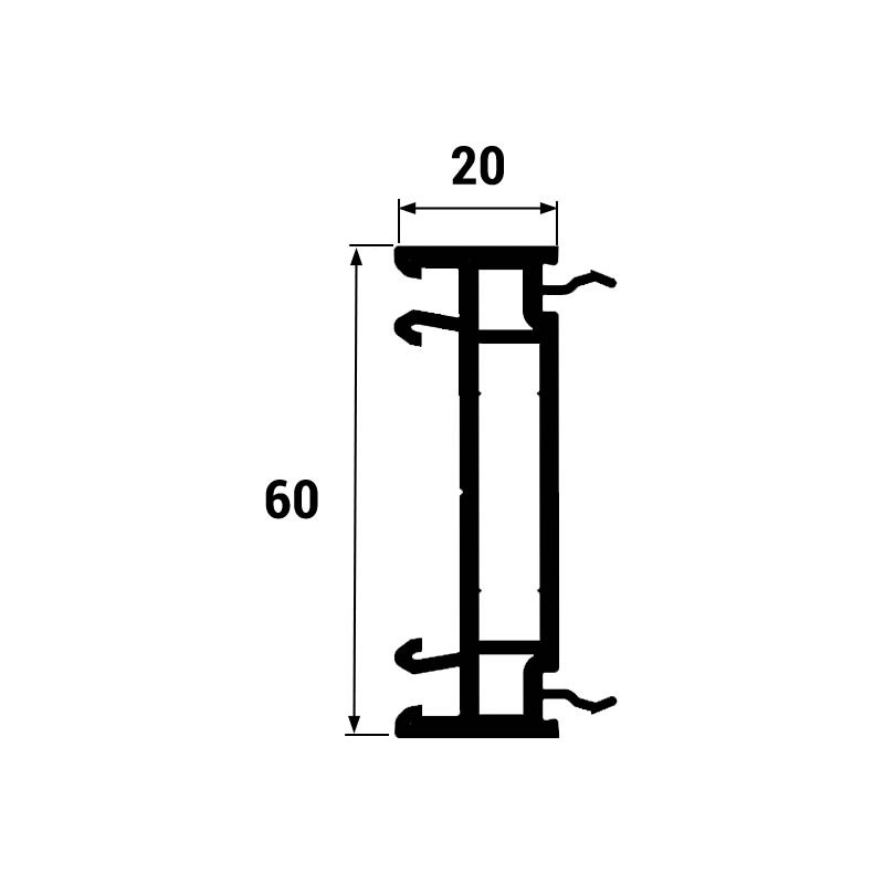 Elargisseur de 20 mm en PVC