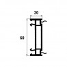 small-Elargisseur de 20 mm en PVC