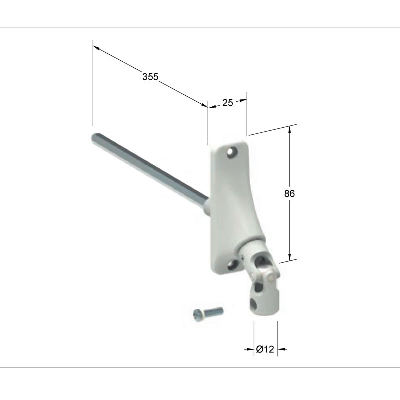 small-Passe caisson double-cardans Zurfluh-Feller D596MB pour volet roulant