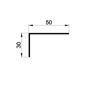 Cornière 50x30 en Alu laqué