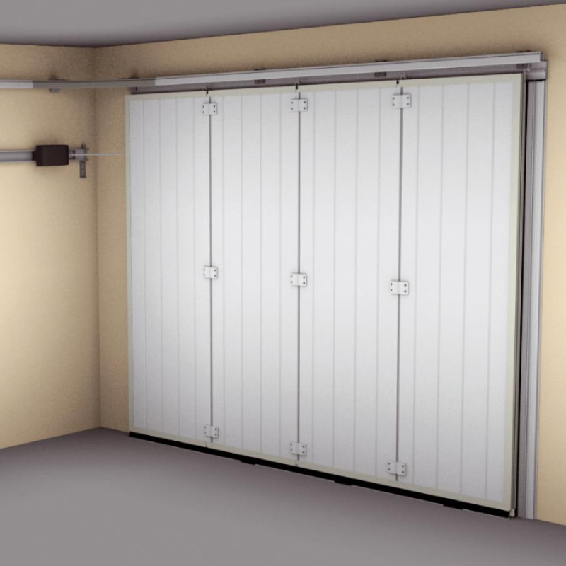 small-Porte de garage coulissante hublots ronds horizontaux