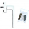 small-Poignée de fenêtre SECUSTIK carré variable 7x32/42 mm blanc ral 9016 ligne TOULON 