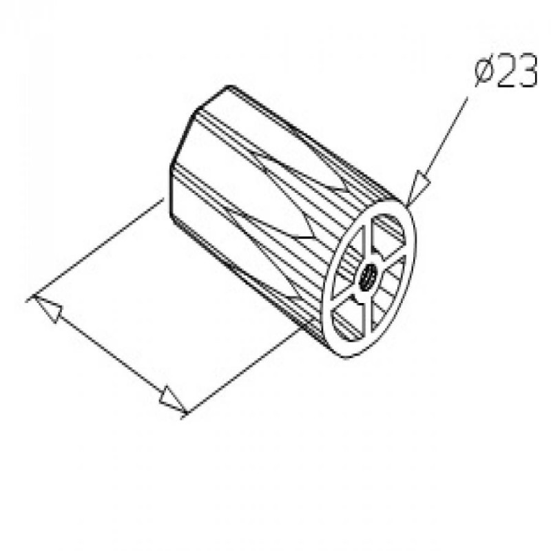 small-Butée ronde pour tablier de volet roulant marron