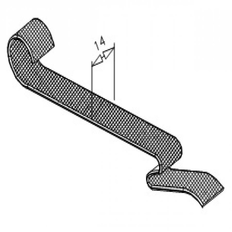 small-Sangle pour volet roulant grise lg 14 mm x 2.5 m