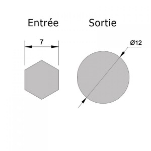 Passe caisson Deprat T2116 45° etroit pour volet roulant