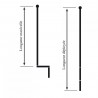 small-Manivelle de volet roulant assemblée Blanche lg 1.2 m