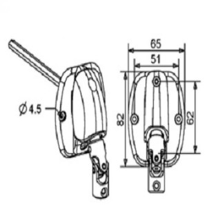 Renvoi à 120° Zurfluh D621 pour volet roulant