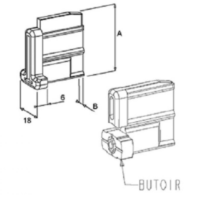 small-butée embout de tablier de volet roulant pour mini lame