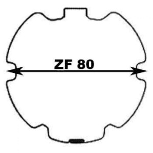 Roue et Couronne somfy pour tube ZF 80.