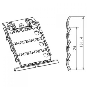 Attache tablier CLICKSUR 3 maillons   fil pour tablier de volet roulant de 8-9 mm