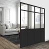 small-Cloison verrière noire sur mesure, modèle Artiste