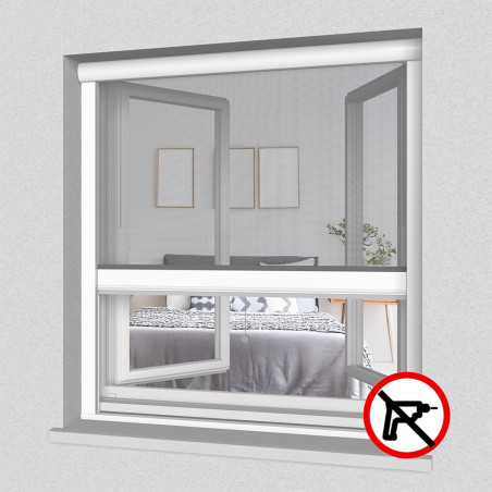 Moustiquaire enroulable sans perçage, amovible, sur mesure