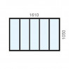 small-Verrière standard Hauteur 1050 mm - 5 vitrages