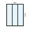 small-Verrière standard Hauteur 1250 mm - 3 vitrages