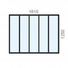 small-Verrière standard Hauteur 1250 mm - 5 vitrages