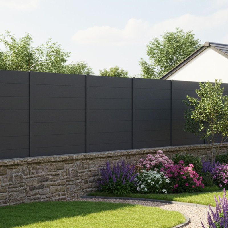 Clôture aluminium pleine