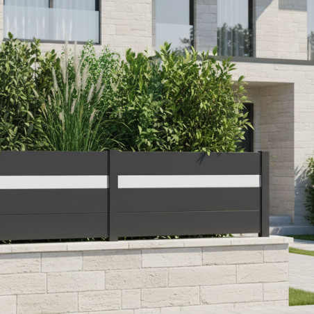 Clôture aluminium bicolore