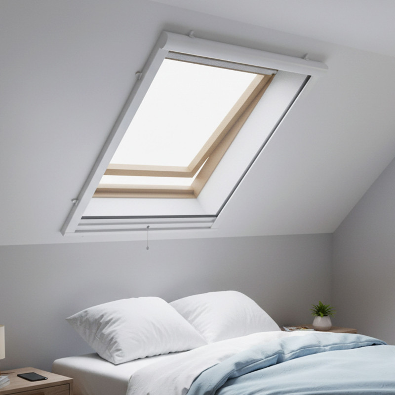 Moustiquaire enroulable pour fenêtre de toit, sur mesure