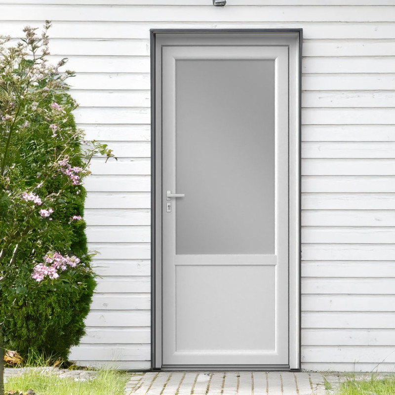 Porte d'entrée PVC vitrée sur mesure