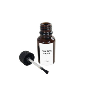 Flacon de retouches RAL 9016 pour surfaces aluminium
