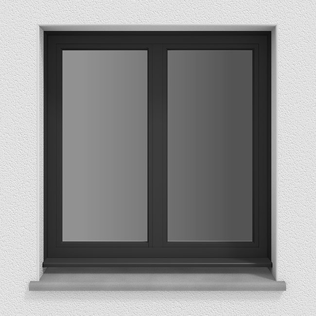 fenetre pvc gamme hybride - fenêtre 2 vantaux - extérieur