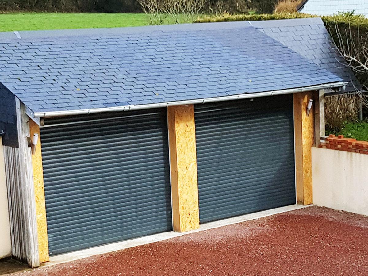 Porte de garage sur mesure aluminium isolée lame de 77mm