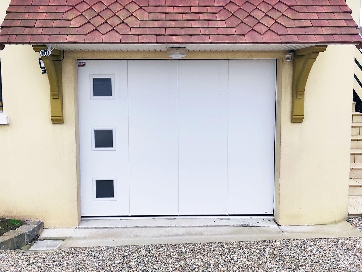 Motorisation porte garage sectionnelle latérale 5,40m² SOMMER DUO VISION 50